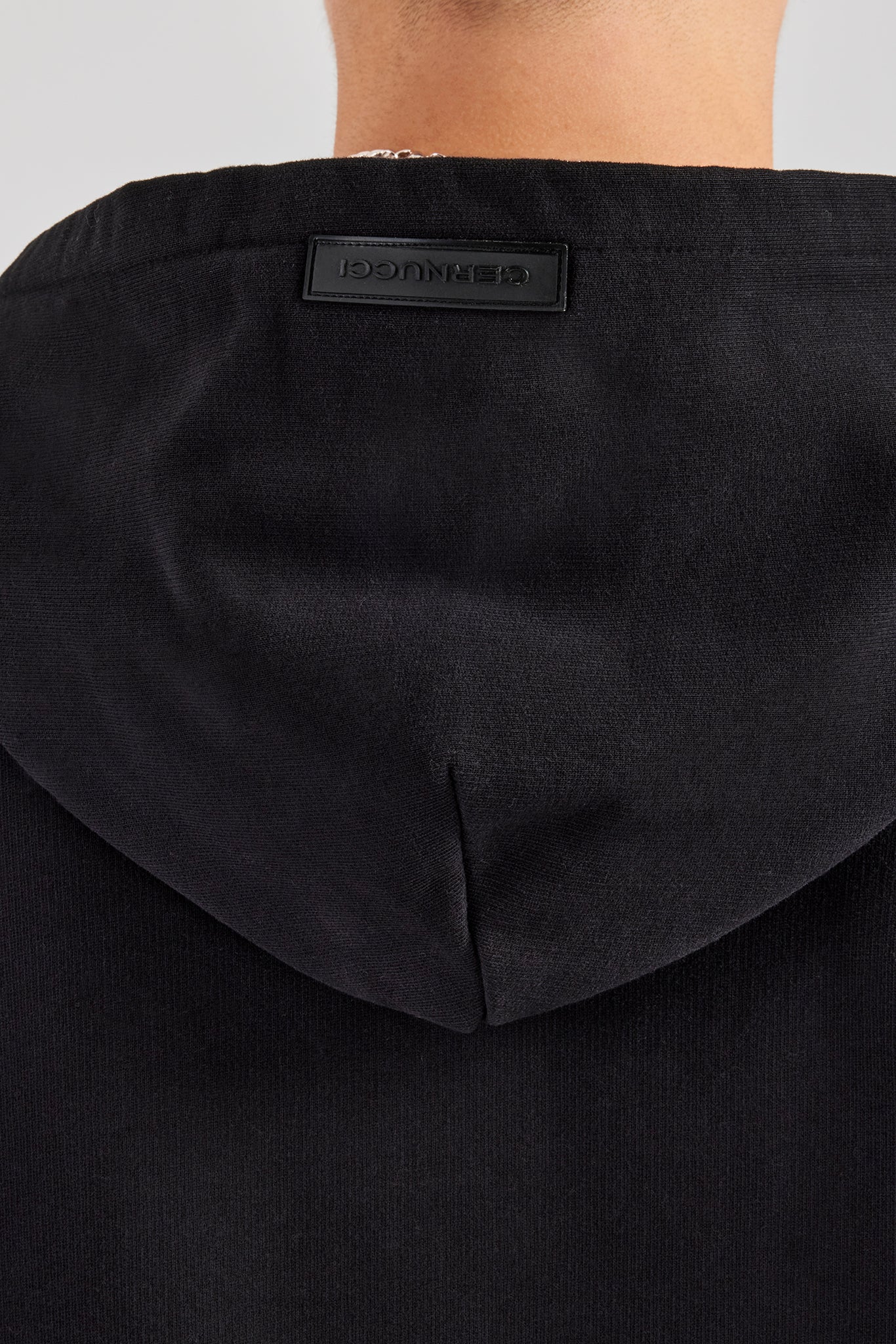 Kapuzenpullover mit durchgehendem Reißverschluss - Schwarz